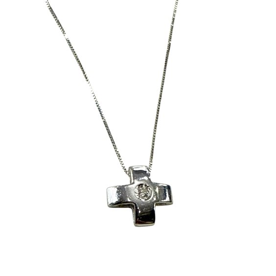 Necklace Gioielleria Sorrentino Woman in White Gold Diamante 0.02 Ct 1PLCR002 - 1PLCR002